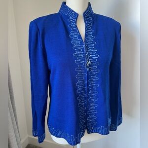 St. John Knit Blue Jacket with Tank